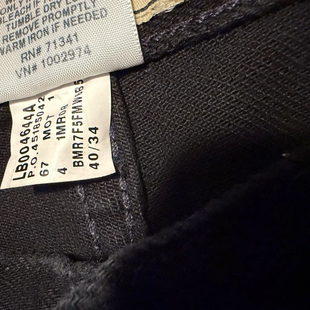 LL Bean Jeans Mens 40x34 Black Classic Fit Straight Leg Cotton Denim 220626